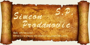 Simeon Prodanović vizit kartica